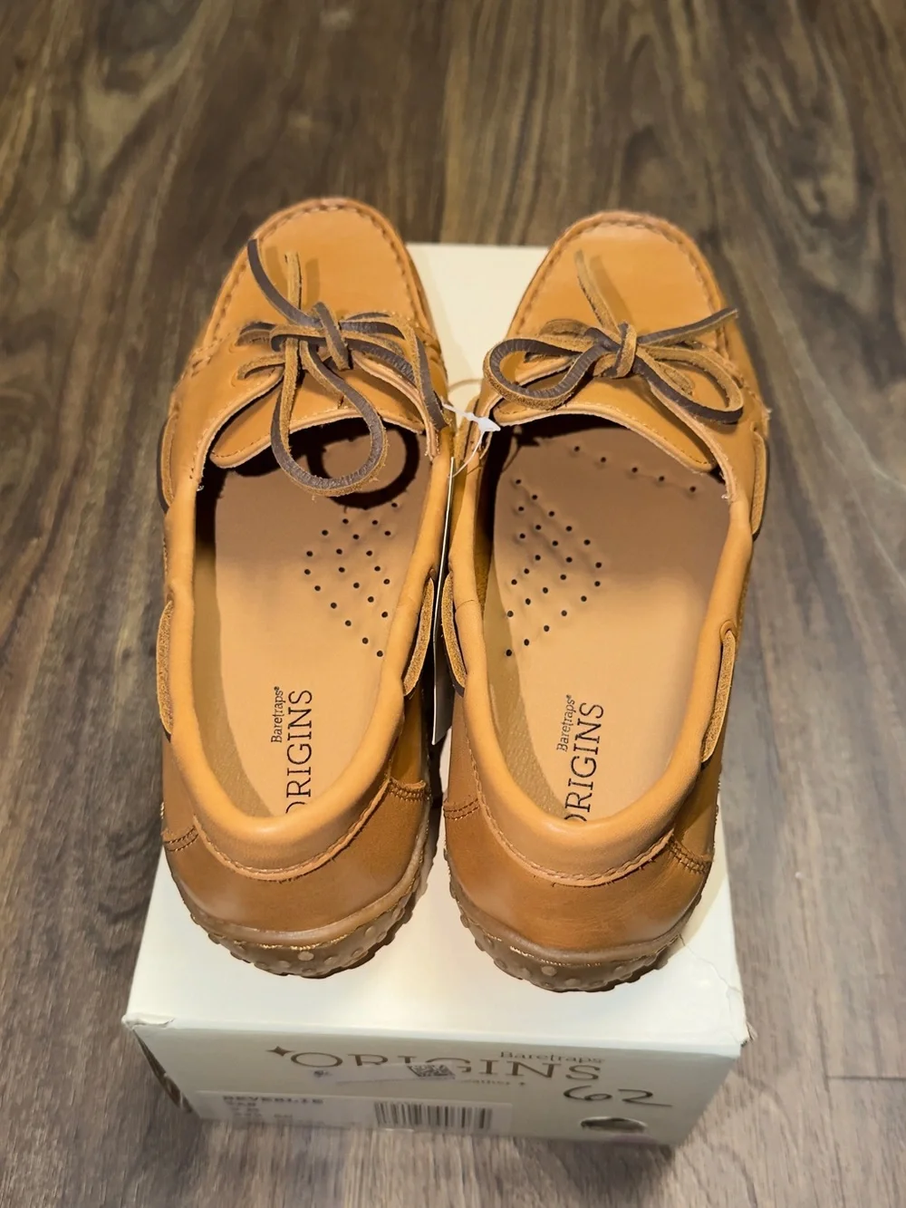 Origins Women Tan Leather Boat Shoes